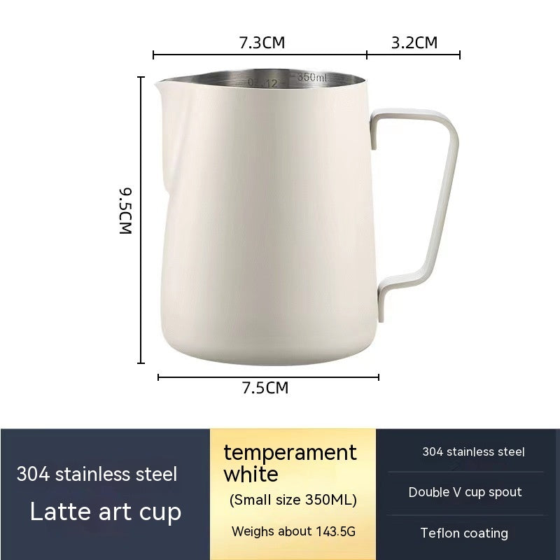 Frothing Pitcher with V-Shaped Pointed Design for Perfect Milk Froth