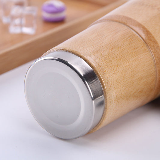 Natural Bamboo Vacuum Flask - Eco-Friendly Insulated Water Bottle