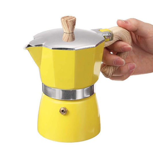 Concentrated Aluminum Moka Pot for Authentic Italian Coffee Brewing