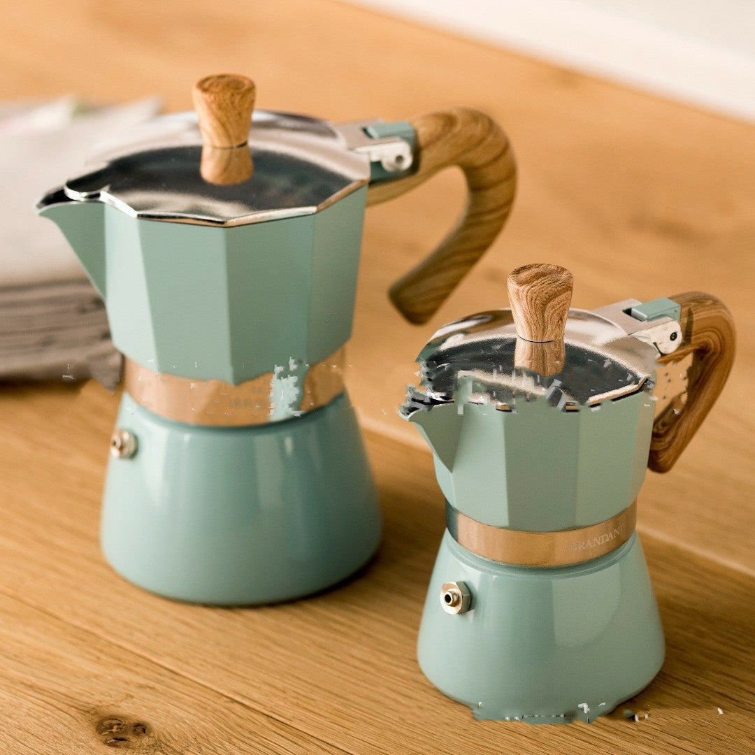 Concentrated Aluminum Moka Pot for Authentic Italian Coffee Brewing