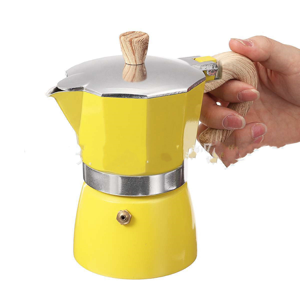 Concentrated Aluminum Moka Pot for Authentic Italian Coffee Brewing