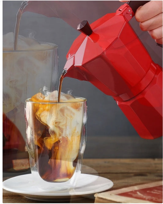 Aluminum Moka Coffee Maker for Perfect Brews - Stovetop Espresso Pot