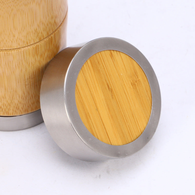 Stainless Steel Vacuum Flask - Eco-Friendly Bamboo Insulated Bottle for Sustainable Living
