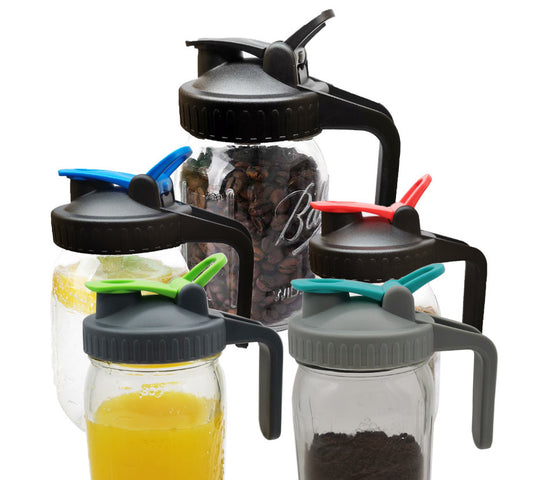Sealed Coffee Mason Jar with Handle for Freshness and Convenience