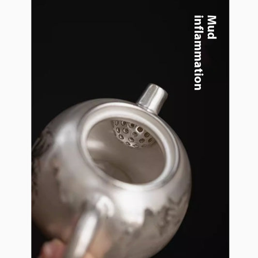 Silver Gilded Chinese Tea Set Gift Box