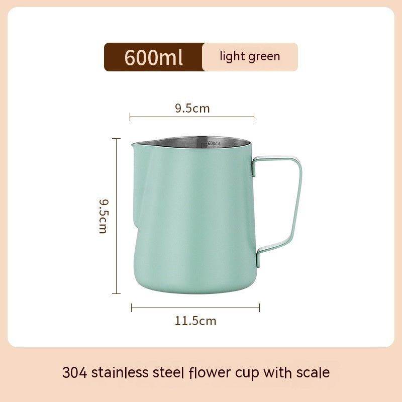 Frothing Pitcher with V-Shaped Pointed Design for Perfect Milk Froth