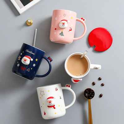 Nordic Christmas Cartoon Ceramic Cup Lovely Gift
