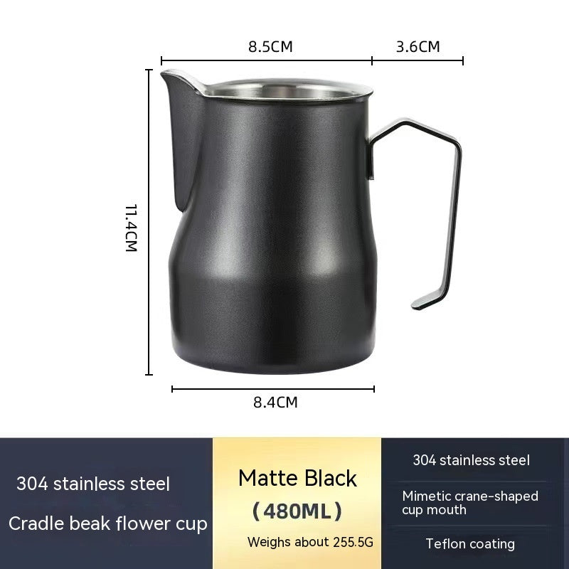 Frothing Pitcher with V-Shaped Pointed Design for Perfect Milk Froth