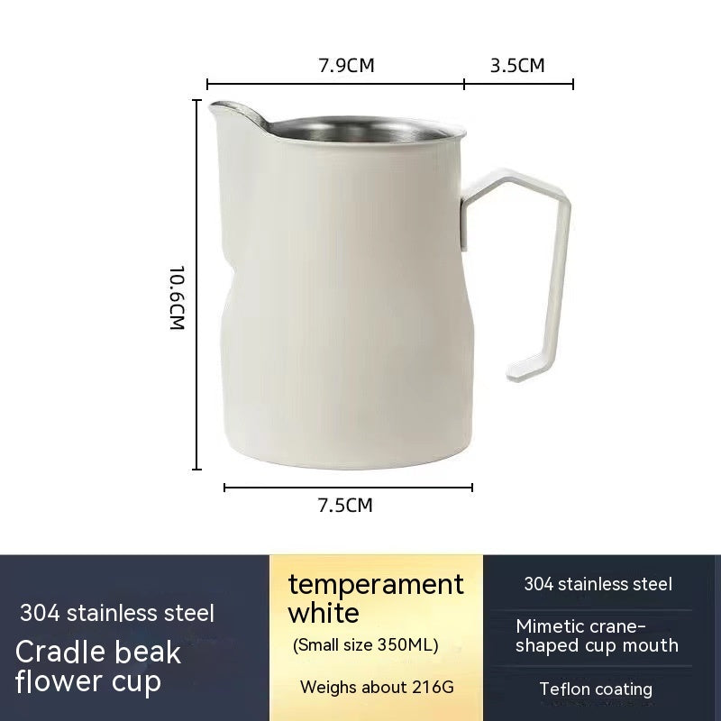 Frothing Pitcher with V-Shaped Pointed Design for Perfect Milk Froth