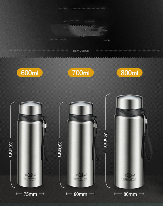 304 Stainless Steel Vacuum Flask - Durable Insulated Bottle for Hot and Cold Drinks