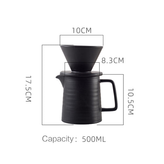 Handmade Coffee Pot Set with Filter Cup for Shared Brewing