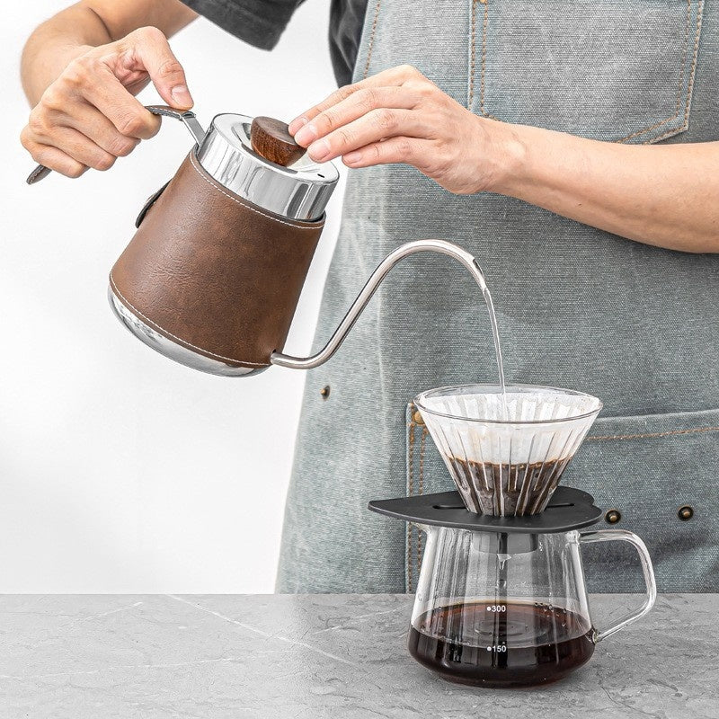 Gooseneck Anti-Scal Leather Kettle for Precision Brewing