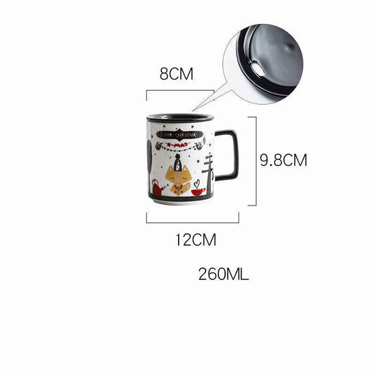 Men's Christmas Mug Large Capacity Ceramic