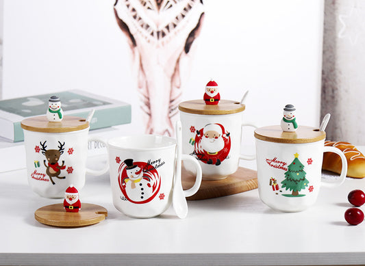 Santa Claus Christmas Tree Ceramic Coffee Cup