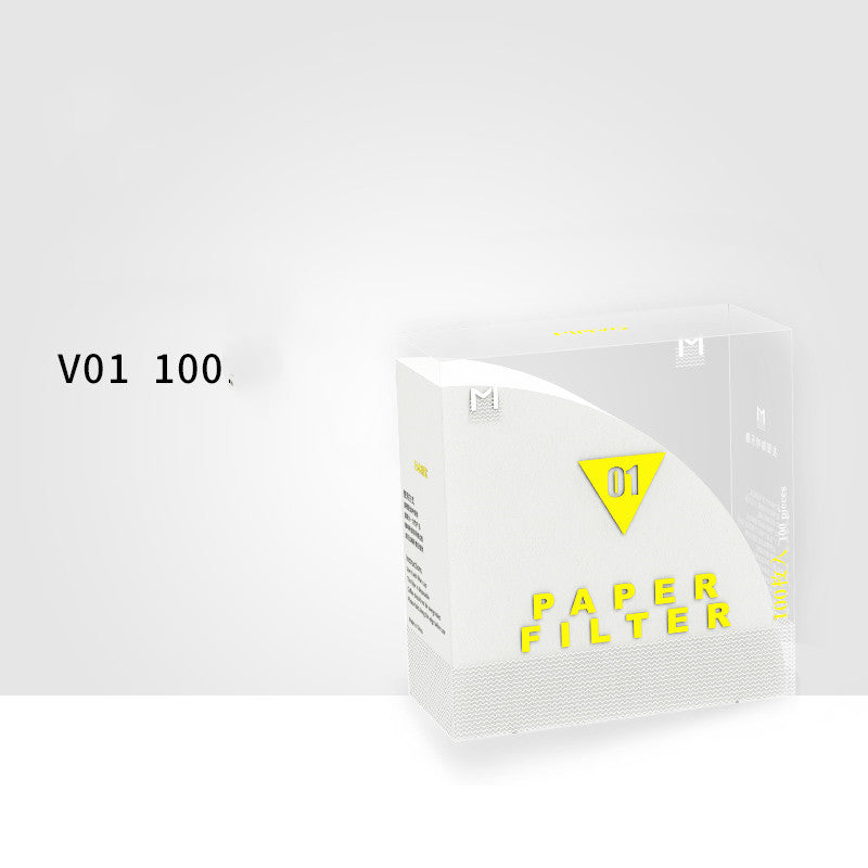 V01 size V-shaped coffee filters, 100-pack, ideal for single-cup pour-over brewing. shop now