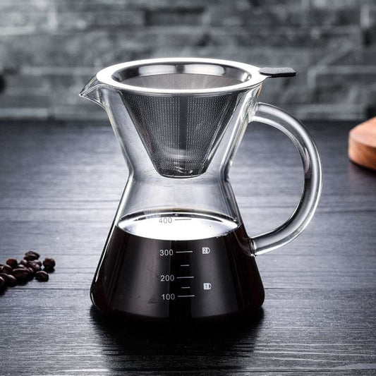 Modern glass pour-over coffee maker set for home use. Shop now free shipping