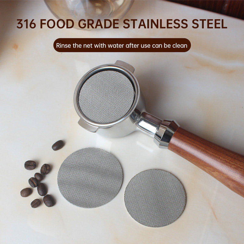 Coffee Puck Screen water distribtion silver