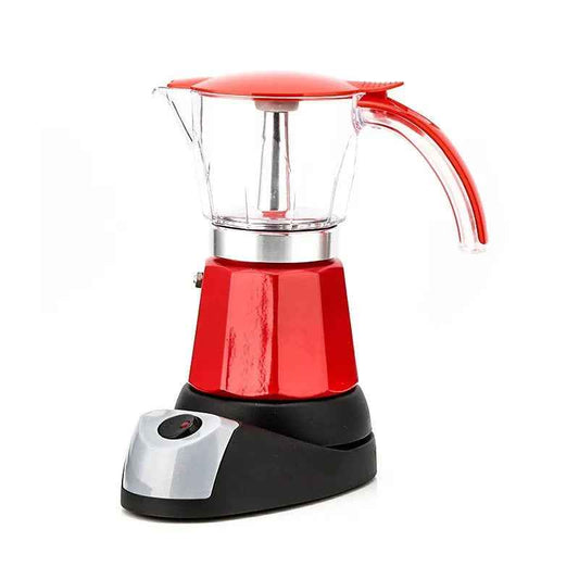 6Cups Custom Logo Wholesale Aluminum Electrical Espresso Moka Pot Coffee Percolator Italian Mocha Maker
