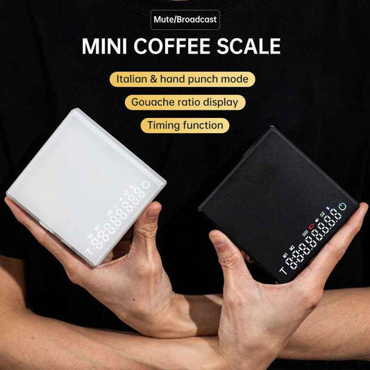 Mini Coffee Scale - Smart Precision in Black or White Options