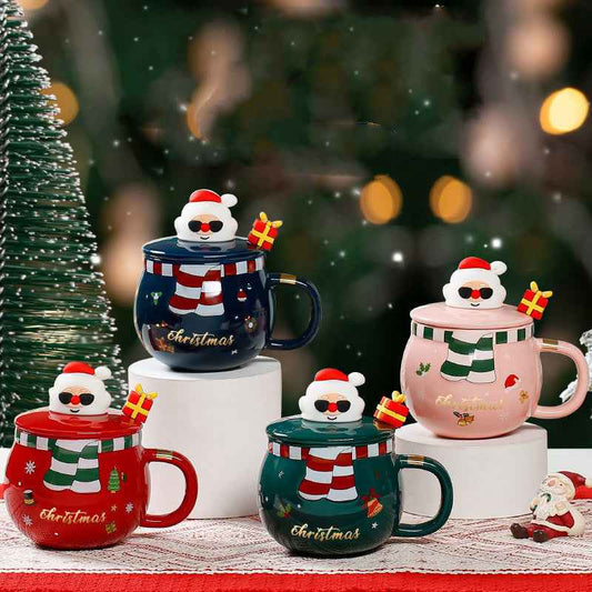 Home Fashion Simple Christmas Style Ceramic Mug