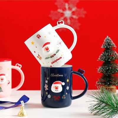 Nordic Christmas Cartoon Ceramic Cup Lovely Gift