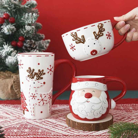 Santa Claus Ceramic Cup Office Home