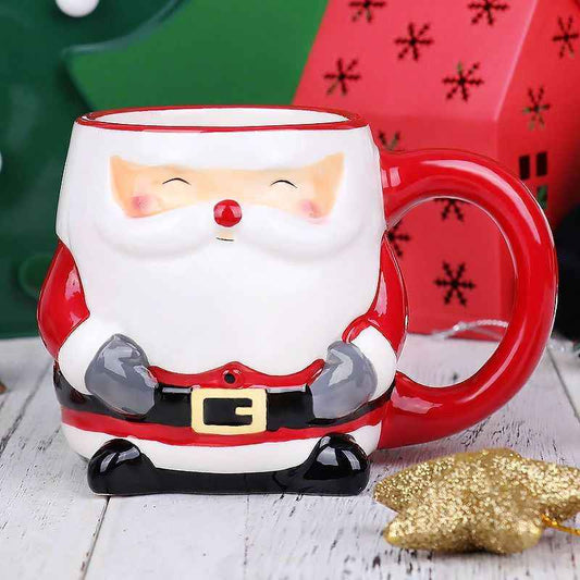 Santa Claus Ceramic Cup Cartoon 3D Hand-painted