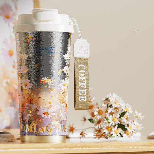 Art Portable Insulated Coffee Mug - Keep Your Drinks Hot or Cold