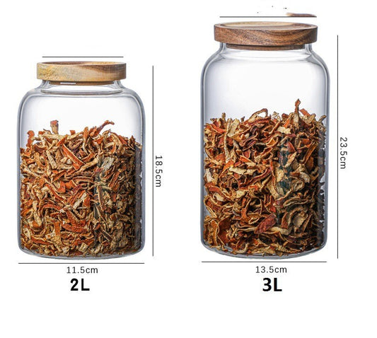 Large Glass Coffee Storage Jar with Lid – Ideal Transparent Storage Solution