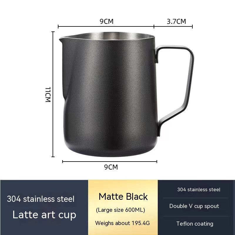 Frothing Pitcher with V-Shaped Pointed Design for Perfect Milk Froth