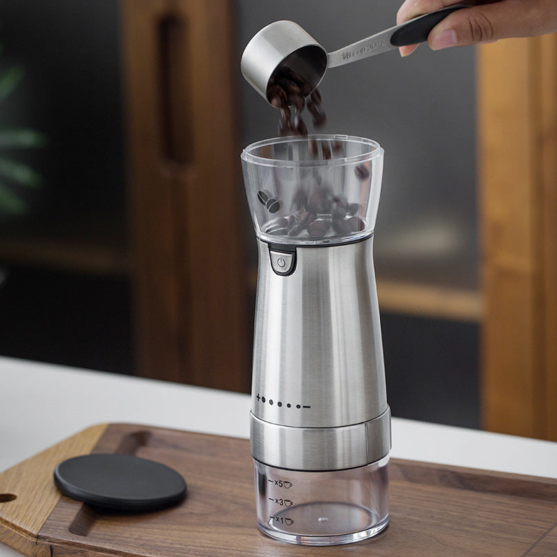 Portable Electric Coffee Grinder - USB Rechargeable and Compact Design
