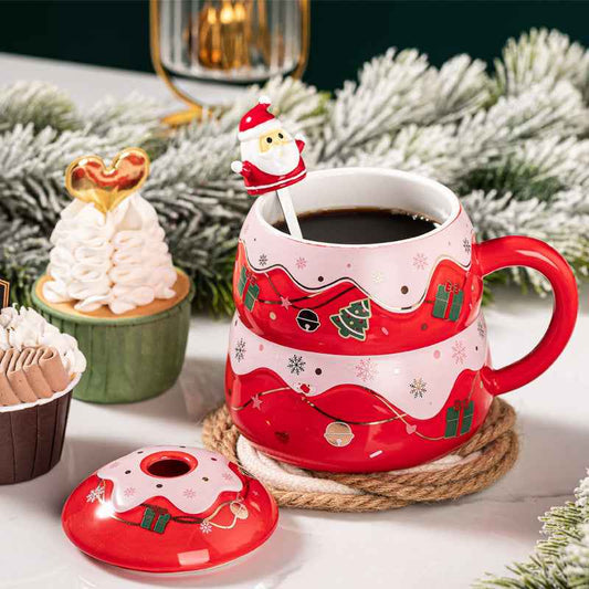 Christmas Mug Ceramic Ideas Gift With Lid