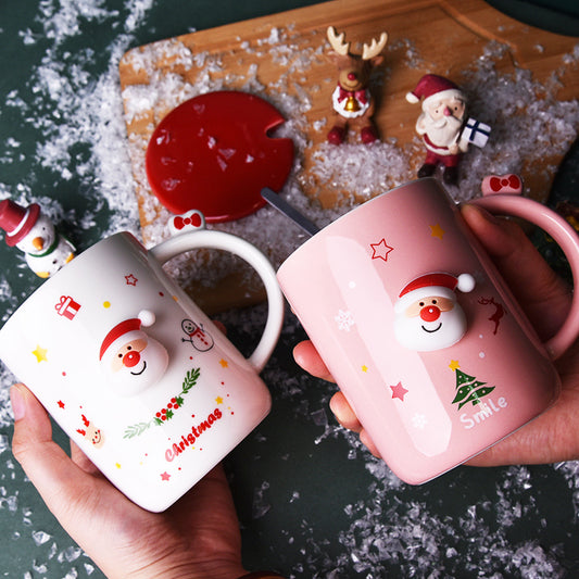 Ceramic Christmas Mug  Breakfast Coffee Cup