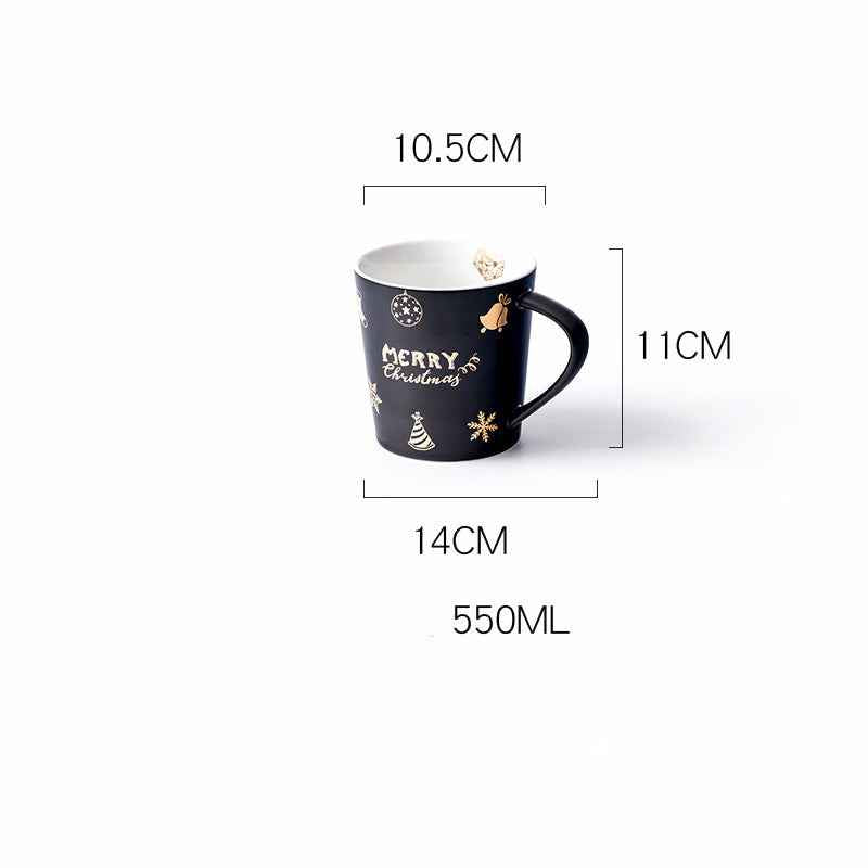Men's Christmas Mug Large Capacity Ceramic
