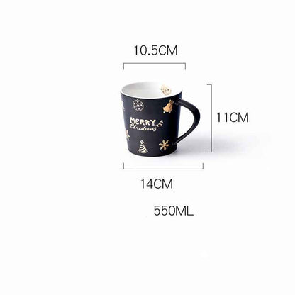 Men's Christmas Mug Large Capacity Ceramic