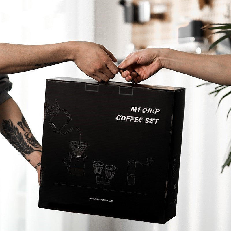Drip Coffee Gift Set - 7 Piece Hand Brewing Coffee Gift Box for Enthusiasts