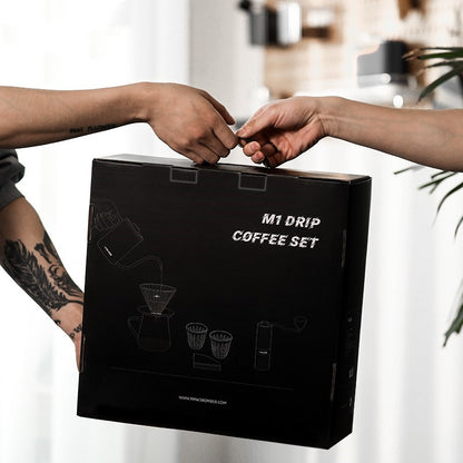 Drip Coffee Gift Set - 7 Piece Hand Brewing Coffee Gift Box for Enthusiasts