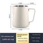 Frothing Pitcher with V-Shaped Pointed Design for Perfect Milk Froth
