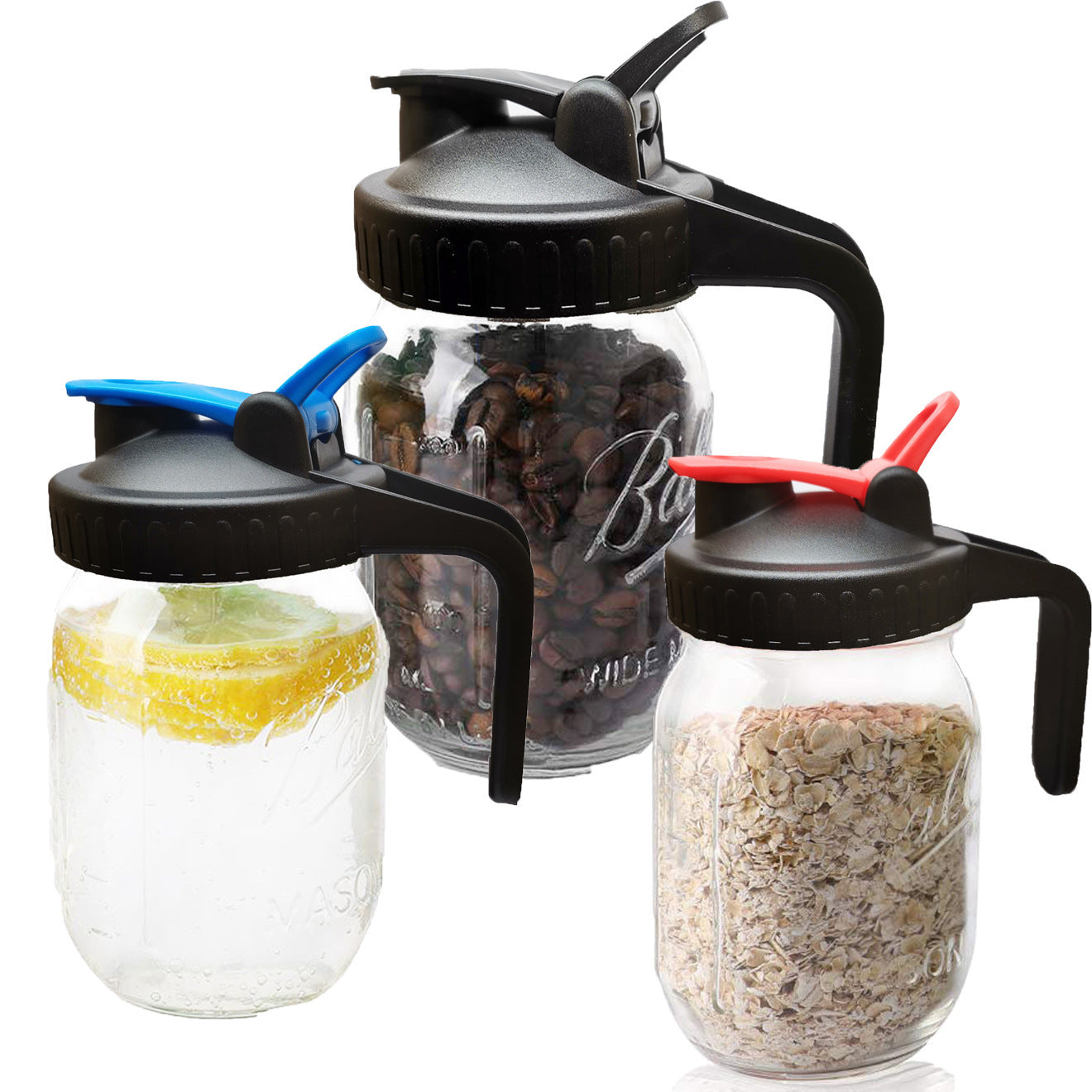 Sealed Coffee Mason Jar with Handle for Freshness and Convenience