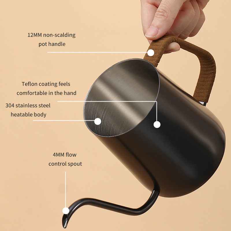 Teflon Coating Pour-Over Kettle 600ML - Perfect for Coffee Lovers