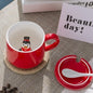 Cute Cartoon Ceramic Christmas Mug Cow Coffee Cup