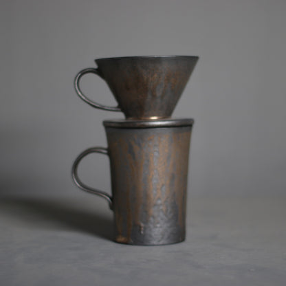 Manual Brew Hand-made Gilt Coffee Pot Set