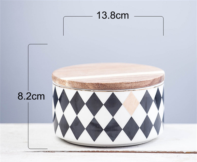 Nordic Style Ceramic Kitchen Jar for Airtight Storage