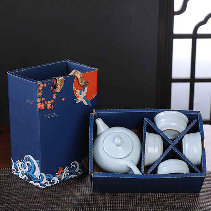 Travel Tea Set Gift Box One Pot And Four Cups