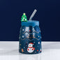 Christmas Ceramic Cup With Lid And Straw Large Capacity Mug