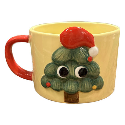 Hand-painted Cute Christmas Tree Coffee Mug