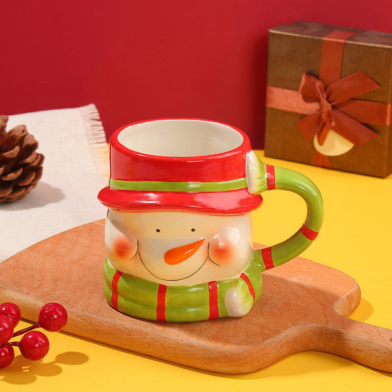Cartoon Style Cute Ceramic Xmas Mug
