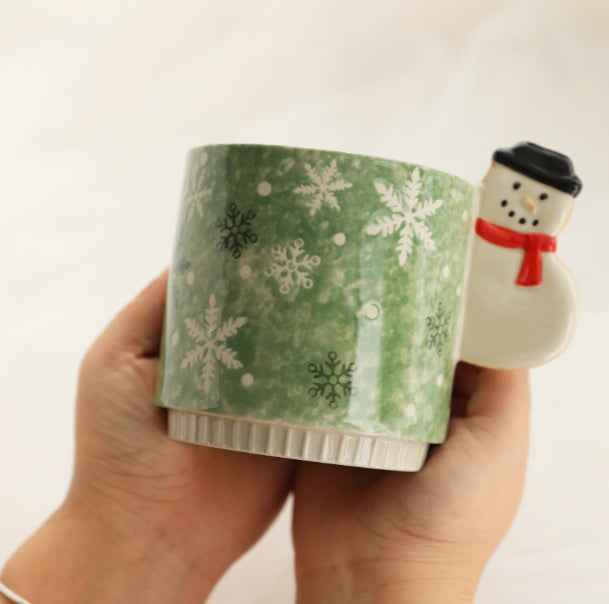 Cinnamon-flavored Christmas Hand-painted Gingerbread Man Ceramic Mug