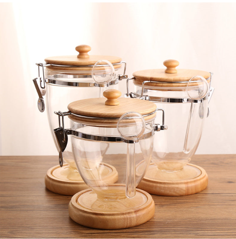 Oak Coffee Bean Canister