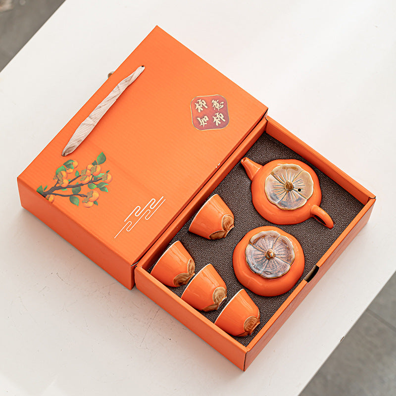 Gift Box With Hand  Ceramic Tea Set